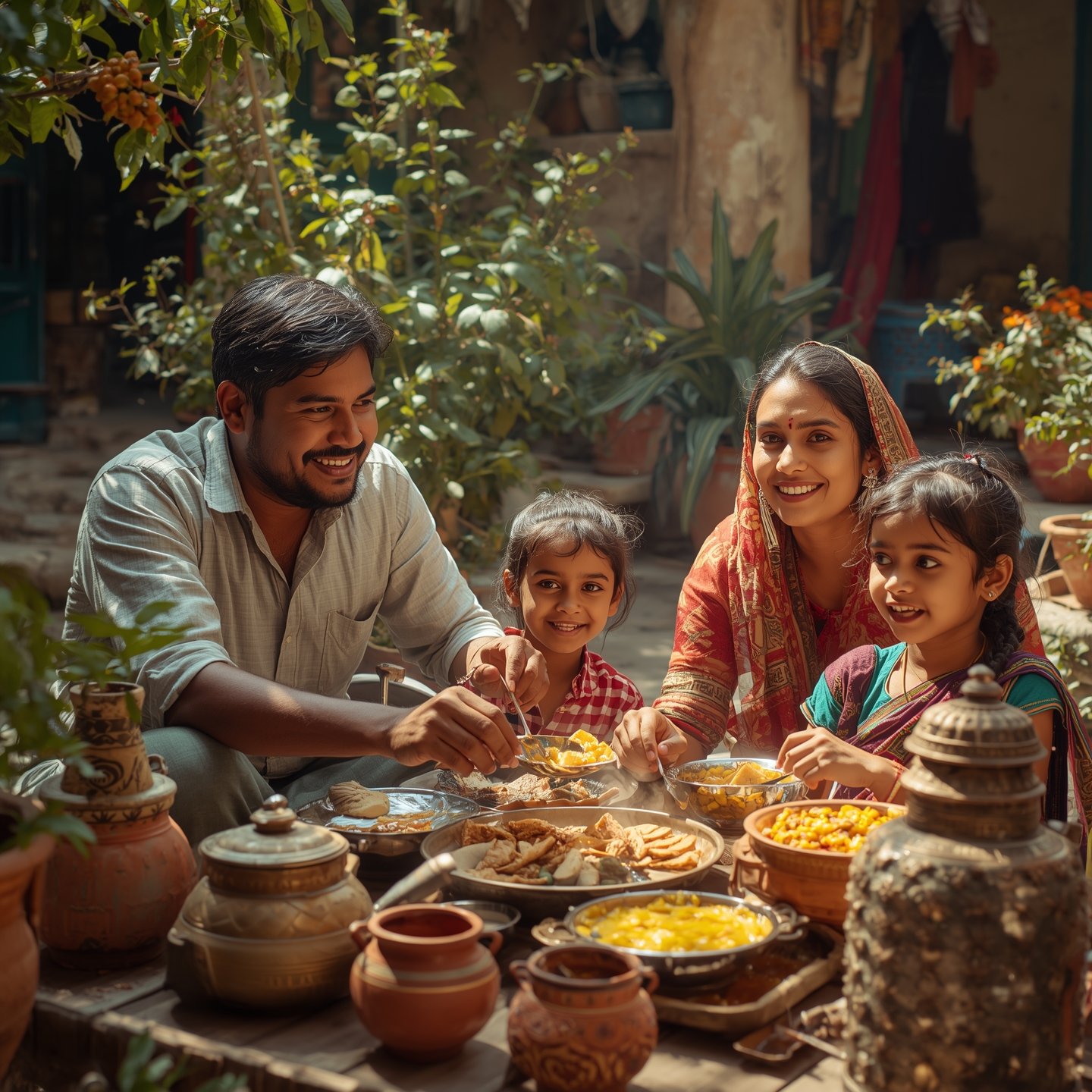 Family food with ghee